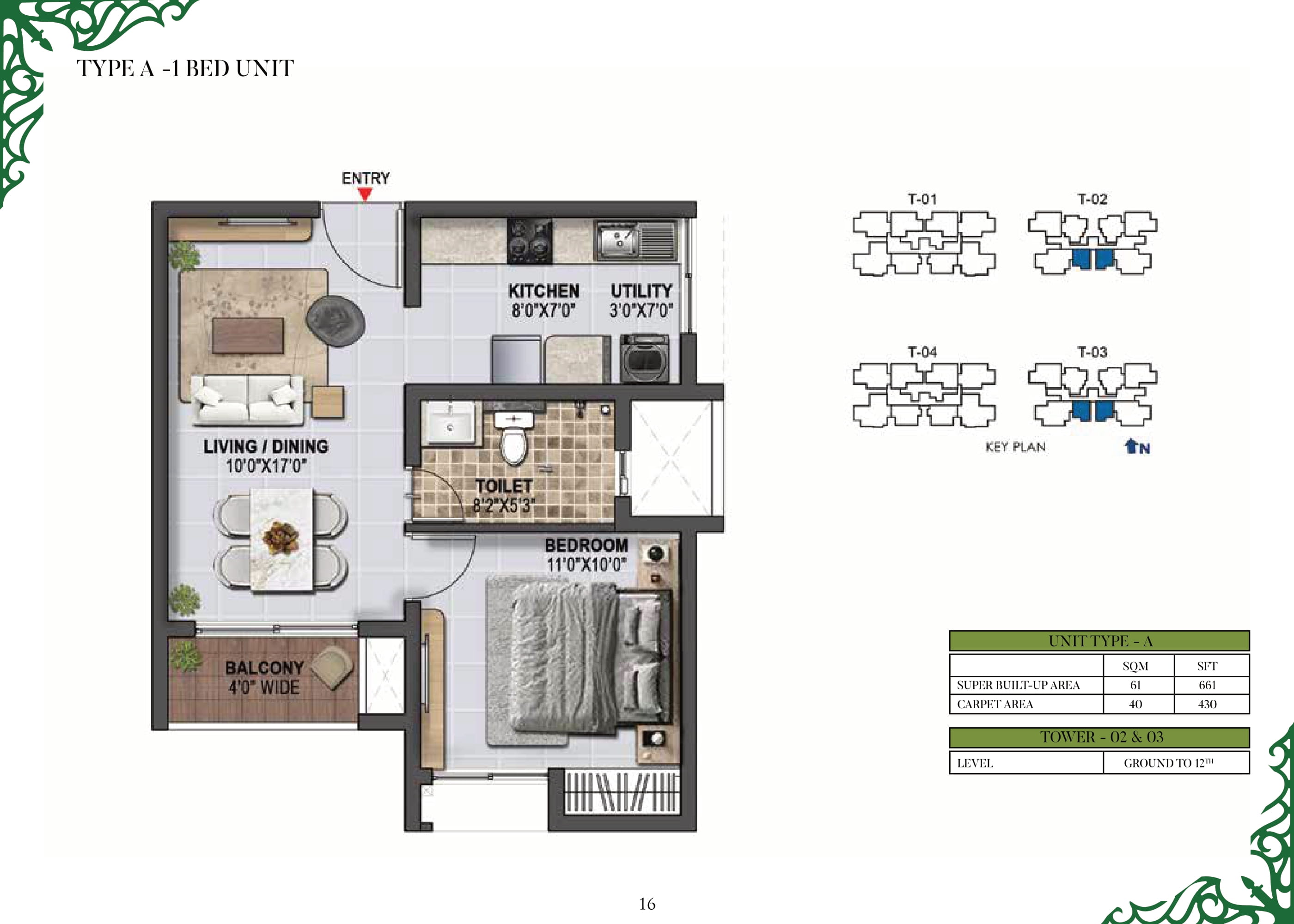 Prestige Green Gabels 661 Sq Ft
