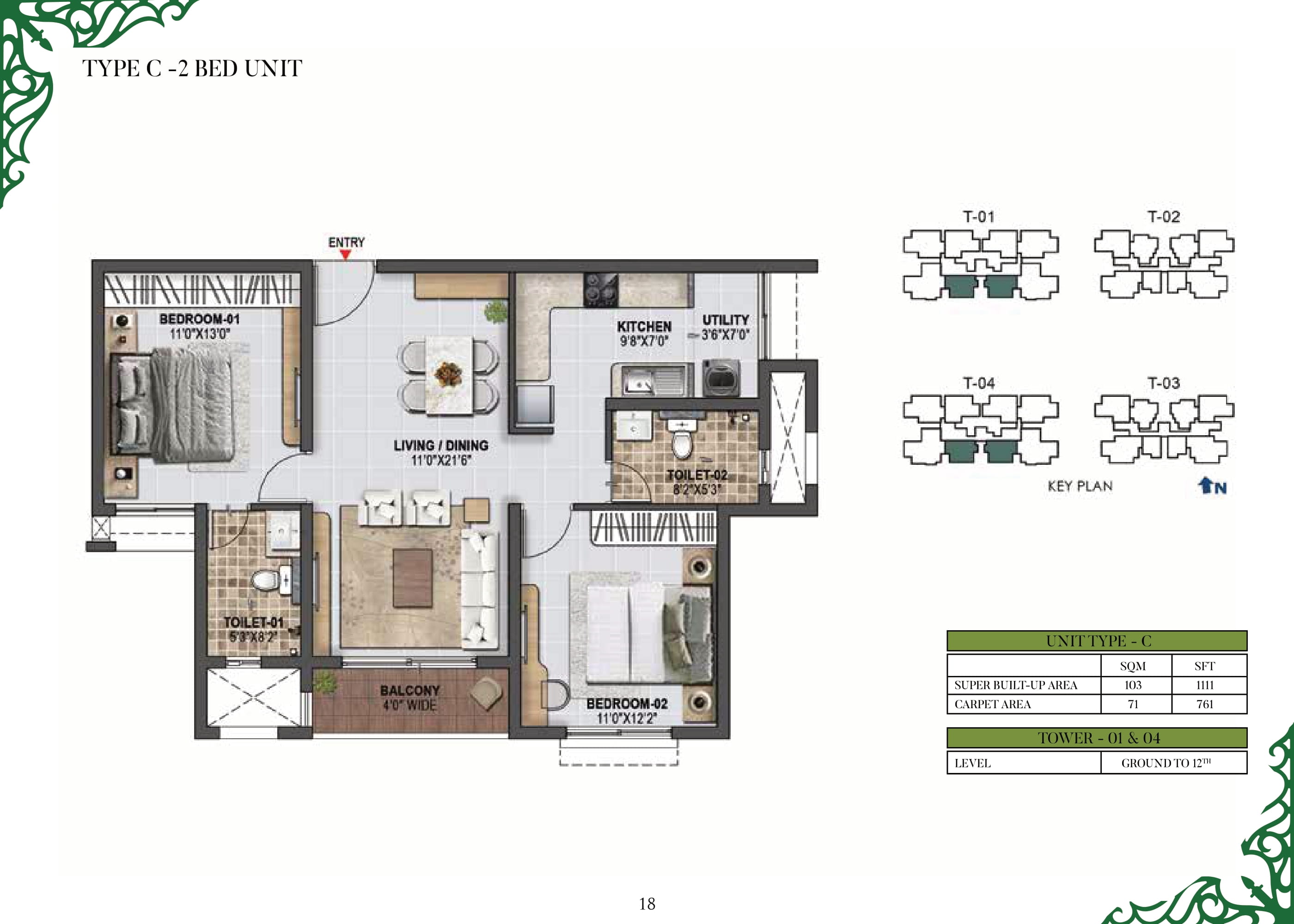 Prestige Green Gabels 1111 Sq Ft