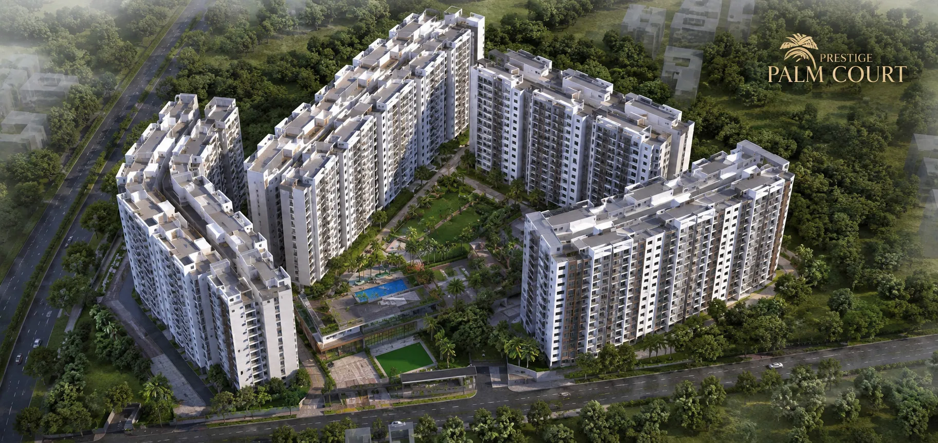 Prestige Palm Court Arial View