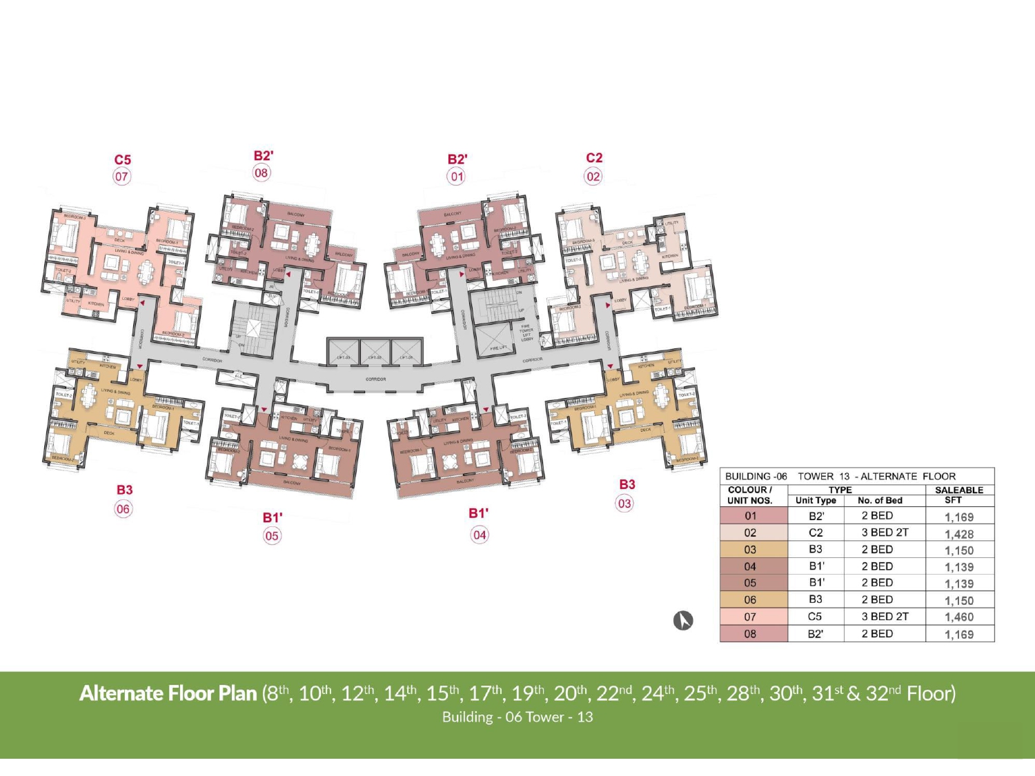 Alternate Floor Plan Building 6, Tower 13 of Prestige Park Grove