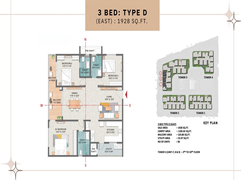 3 BHK Floor Plan