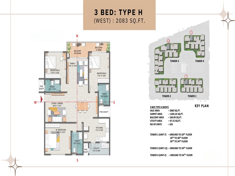 3 BHK Floor Plan