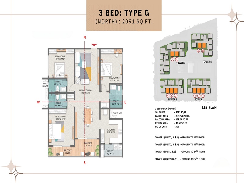 3 BHK Floor Plan
