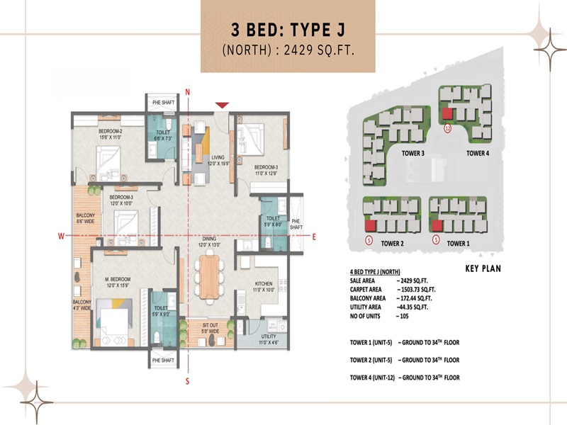 3 BHK Floor Plan
