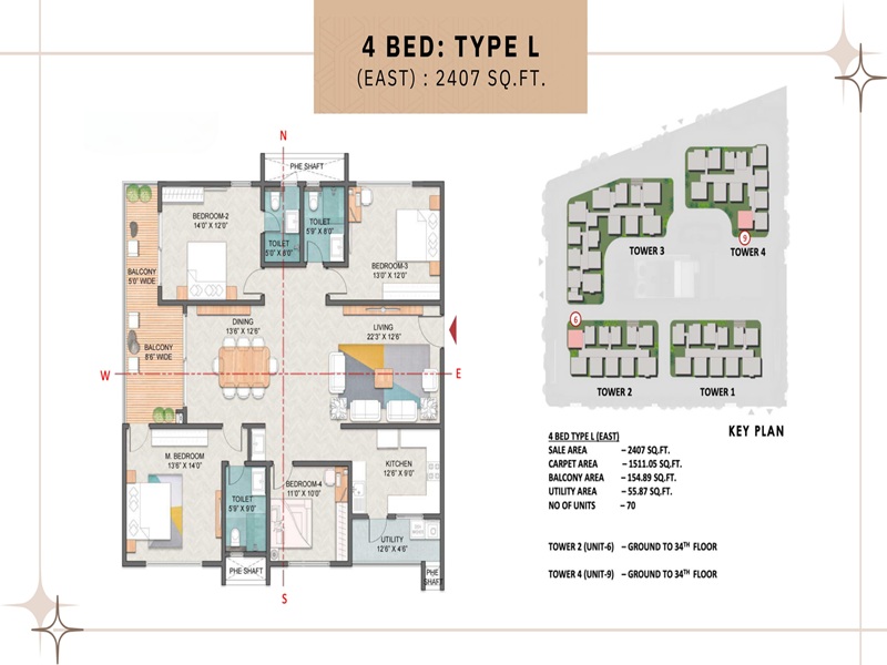 4 BHK Floor Plan