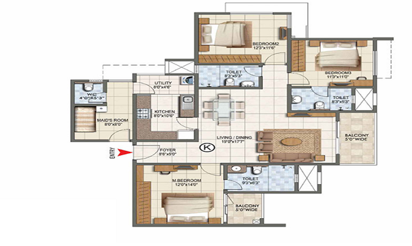 The Prestige City Ghaziabad 3.5 BHK