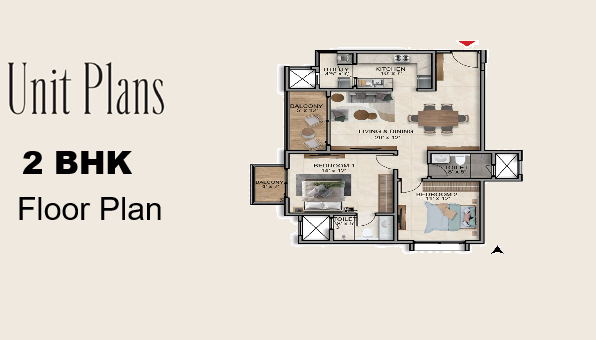 The Prestige City Mulund 2 BHK Floor Plan