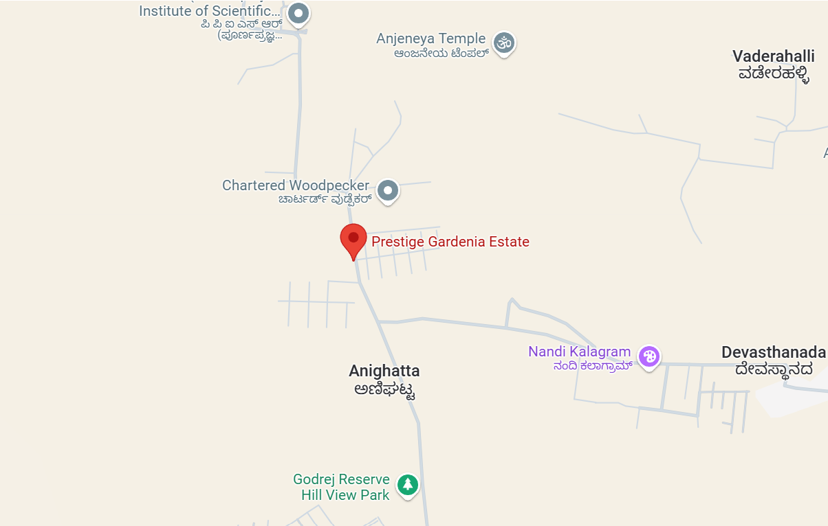 Prestige Gardenia Estates Location Map