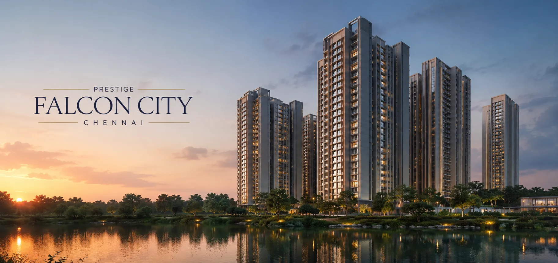 Prestige Falcon City Chennai Night View Prestige Falcon City Chennai Night View