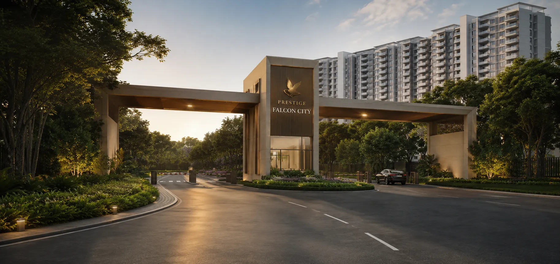 Prestige Falcon City Chennai Night View Prestige Falcon City Chennai Night View